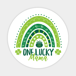 One Lucky Mama St Patricks Day Rainbow Magnet